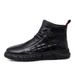 Leather British Casual High Top Cotton Shoes Martin Boots_vogvips.com
