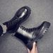 Men's Chelsea Boots Business Dress Leather Martin Leather Boots Handmade High Top Leather Shoes Vintage Short Boots_vogvips.com