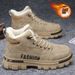 European Warm Series Snow Winter 2025 New Thickened Fleece Cold-Proof Warm Cotton Shoes Men's Martin Boots_vogvips.com