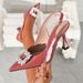 Square Buckle Rhinestone Pointed-toe Sandals For Women, New Style High-heeled Shoes With Thin Heels, Versatile Elegant,_vogvips.com