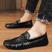 High Quality Loafers Fashion Leather Men Casual Slip On Flats Comfortable Boat Lightweight Walking Driving Shoes_vogvips.com