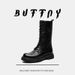 Retro Tooling Boots Long Tube Thick Sole Heightening Martin Boots Thermal Locomotive Knight Boots Men's Boots_vogvips.com