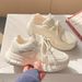 2025 Summer New Thick-Soled Mesh Dad Shoes For Women Versatile Chic With Wide-Leg Pants Breathable Casual Sneakers_vogvips.com