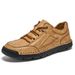 Men's Leather Loafers Breathable Casual Shoes, Spring And Autumn Lace-Up Casual Shoes, Men's Leather Shoes Trendy Goodye_vogvips.com