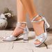 Cross-strap High-heeled Women's Shoes, Foreign Trade 2026 New Model, Cross-border Urgent Purchase, Large Size 43, Suede_vogvips.com