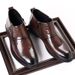 Suitable For All Seasons Brown Business Shoes For Men, Spring New High-top Formal Casual Men's Shoes, Mid-top Side Zipper Short Leather Boots_vogvips.com