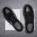 Euro Step Brogue Autumn Breathable Young British Style Black Casual Formal Business Soft Leather Men's Shoes_vogvips.com