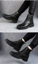 Men's Fur Boots Tooling Shoes Outdoor Martin Boots Mid-top Leather Boots Non-slip Casual Men's Shoes_vogvips.com