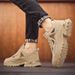 European Warm Series 2025 Autumn Winter New Leather Outdoor Martin Thick Sole Work Motorcycle Boots Safety Men's Shoes Trendy_vogvips.com