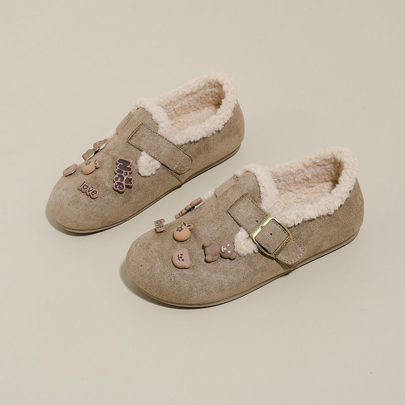 Cute Snow Boots 2025 New Plush Winter Slip-On Thickened Cotton Shoes For Women Y19-1_vogvips.com