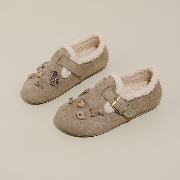 Cute Snow Boots 2025 New Plush Winter Slip-On Thickened Cotton Shoes For Women Y19-1_vogvips.com
