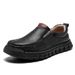 Euro Step Men's Autumn Winter New Soft Sole Non-Slip Slip-On Casual Leather Shoes Breathable Outdoor Commuting Work Loafers_vogvips.com