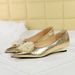 Women's Shoes Pointed Toe Wedge Heel Versatile Low Cut Fashion Bow Beaded Flower Low Heel Elegant Single Shoes For Women_vogvips.com