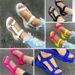 Beach 2024 Summer Woman Non-Slip Casual Multi Color Shoes Fashion Solid Open Toe Sandals Daily Comfortable_vogvips.com