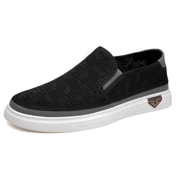 New Hollow Out Sneakers Versatile Men Breathable Mesh Shoe Lightweight Casual Walking Shoes Slip-On Man Driving Footwear Loafers_vogvips.com