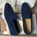 LP Le Fu Made Of Genuine For Lazy People, 25 New Casual White Sole, Deep Blue Leather Shoes, Men's And Women's Bean_vogvips.com
