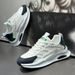 Summer New Breathable Mesh Thick Sole Height Increasing White Lightweight And Versatile Casual Trendy Dad Shoes_vogvips.com