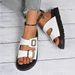 2025 New Fashion Women's Platform Thick Sole Slippers With Belt Buckle, One-Strap Beach Sandals For Women_vogvips.com