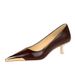3739-A25 Retro European American Style Party Thin Heel Metal Pointed Toe Shallow Mouth Slimming Spring And Autumn_vogvips.com