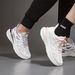 Breathable Couple Mesh Sports For Men's Versatile Instagram Soft Sole Running Shoes, Unisex Casual White Shoes_vogvips.com