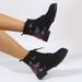Women Ankle Boots Autumn Winter Short Boots Autumn Winter D Printed Martin Lace Up Heel Short Plus Size Leather Low Boots Women_vogvips.com