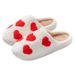 Winter Cute Cartoon Cotton For Women, Thickened And Warm, Indoor Home Non-Slip Couple Furry Slippers_vogvips.com