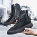European Warm Series High-top Lace-up Fashion Trend Men's Shoes Youth Outdoor Casual Thick-soled Sneakers Spring And Autumn Large Size Zipper_vogvips.com