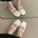 Silver Mary Jane Women's Shoes French Beautiful Single Shoes With Skirt Ballet Thin Small Leather Shoes_vogvips.com