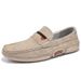 Euro Step Men's Loafers High-End Genuine Leather Casual Slip-On Soft Sole Breathable Non-Slip Shoes Large Size 46_vogvips.com