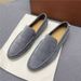 () LP Leather White Sole Lazy One Foot Loafers 2025 New Casual Cowhide Gray_vogvips.com