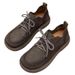 Thick Soled Le Fu New Autumn 2025 Flat Bottomed Casual Small Leather Shoes, Cotton And Linen Style Women's Singles Shoes_vogvips.com