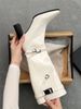 White High Long For Women Patent Leather Chunky Heel Square Toe Belt Buckle Riding Over-the-Knee Fashion Boots_vogvips.com