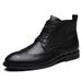 European Warm Series Men's Genuine Leather High-Top Martin Casual Breathable Short British Style Brogue Boots_vogvips.com