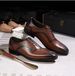 Men's Oxford Shoes Brogue Leather Dress Wedding Shoes_vogvips.com