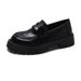 Spring And Autumn New Le Fu Large Size Sponge Cake Thick Bottom Set Casual Single Solid Color Fashion Lazy Shoes_vogvips.com