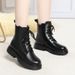 2025 Genuine Leather Winter Fleece-Lined Thick-Soled Martin Short Thickened Wool Cotton Sheepskin Snow Boots Women's_vogvips.com