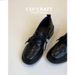 Soft Version ~ British Style Retro Thick-Soled Loafers For Women 2025 New Versatile Round-Toe Lace-Up Chunky Heel Small_vogvips.com