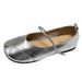 Frnch Silvr Singl Sho 2025 Nw Summr Shallow Mouth Platd Soft Sol Flat Hl Scoop Shos, Ban Shos Womn's_vogvips.com
