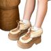 Yuqi Same Style Platform Thick Sole Fleece-Lined Snow New Genuine Leather Fur Integrated Height-Increasing Warm Short_vogvips.com