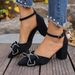 In-stock Pointed-toe High-heeled 2026 Spring/autumn New Style Bowknot Chunky Heel Strap Single Shoes For Formal Wear,_vogvips.com