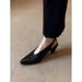 Lancui Version ~ French Style Peep-Toe Sandals For Women 2025 New Summer Outdoor Open-Back Single Shoes Pointed Toe_vogvips.com