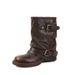 Western Cowboy Boots For Women, Wrinkled Pile Black Chunky Heel Riding Summer Short Boots, 2025 New Model_vogvips.com