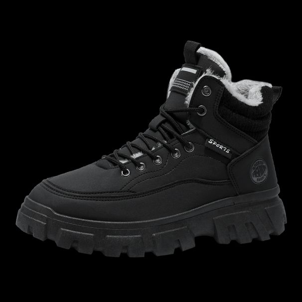New Leather Spring Men's Shoes High-top Men's Heightening Tooling Martin Boots_vogvips.com