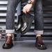 New Leather Spring Men's Shoes High-top Men's Heightening Tooling Martin Boots_vogvips.com