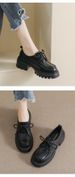 Thick-soled Small Leather Shoes Women's College Style Small Man Height-increasing Lace-up Loafers Single Shoes Women_vogvips.com