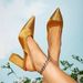 Women's Shoes Party Gold High-heeled Sandals Women's Thick-heeled High-heeled Shoes Fashion Pointed Buckle Simple High-heeled Sandals_vogvips.com
