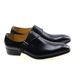 Pointed single-button business casual men's leather shoes leather dress shoes for men_vogvips.com