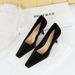 6183-5 Style Women's With Thin High Heels, Shallow Mouth, Small Square Toe, Simple Fit, Appearing Slim In Spring And_vogvips.com