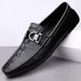 Euro Step Crocodile Men's Autumn Trend Breathable Non-Slip Genuine Leather Sole Soft Surface Casual Loafers_vogvips.com