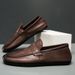 New Summer Slip On Flat Genuine Leather Men' Loafer Fahion Caual Man Light Antikid Driving Shoe Handmade_vogvips.com